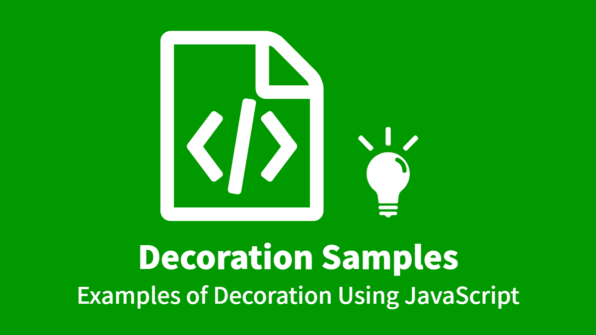 Decoration Samples