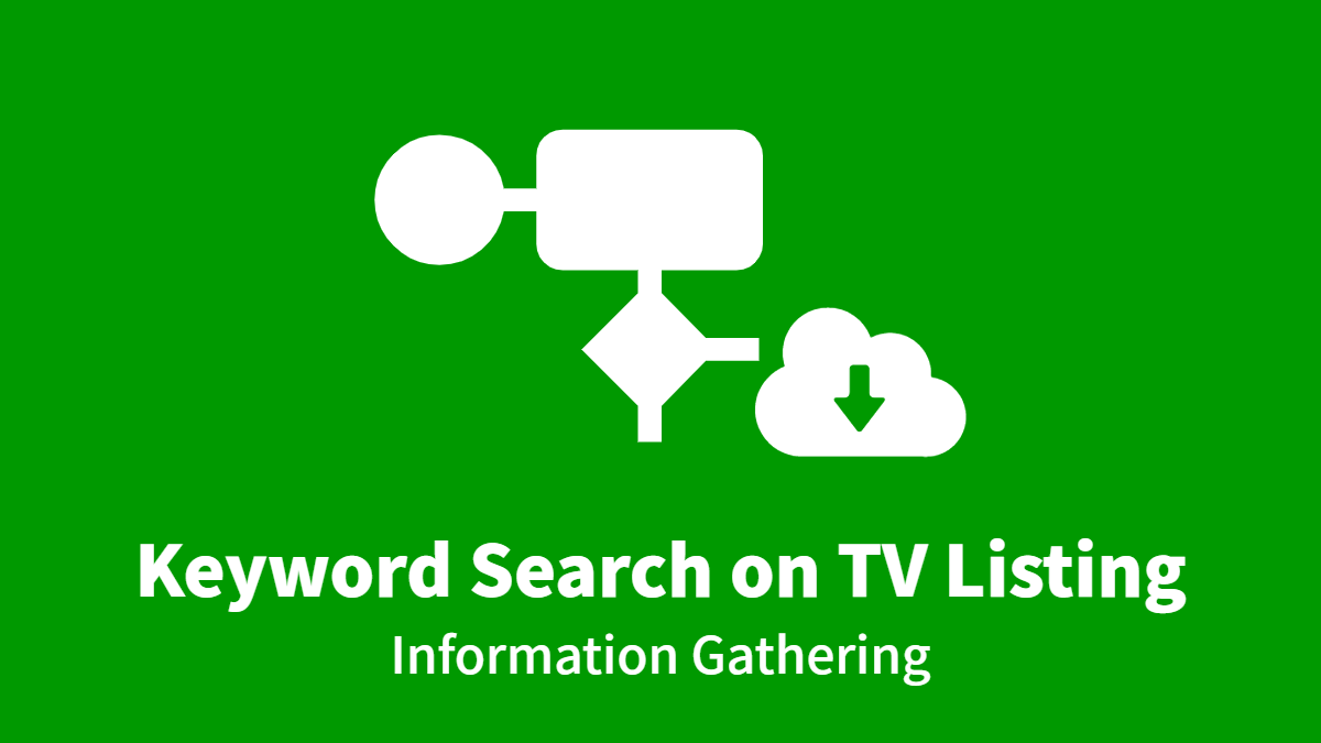 Keyword Search on TV Listing