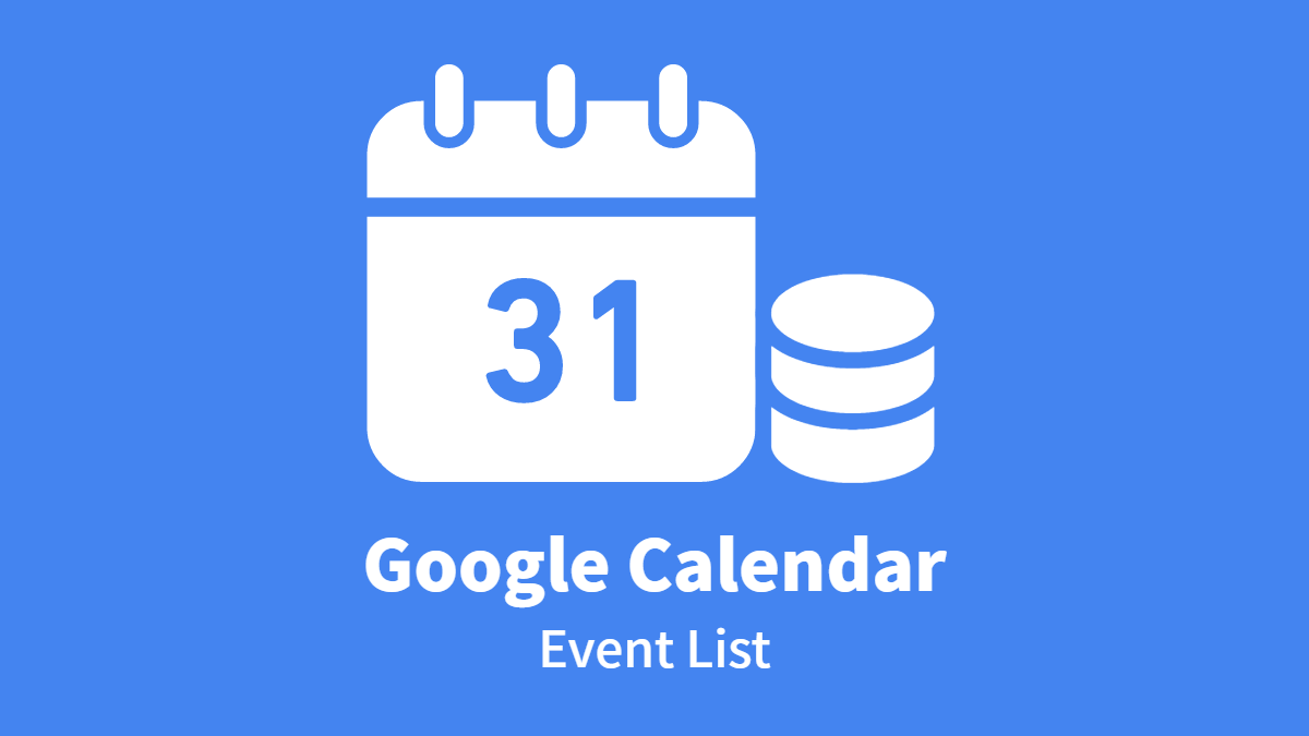 Google Calendar Event List