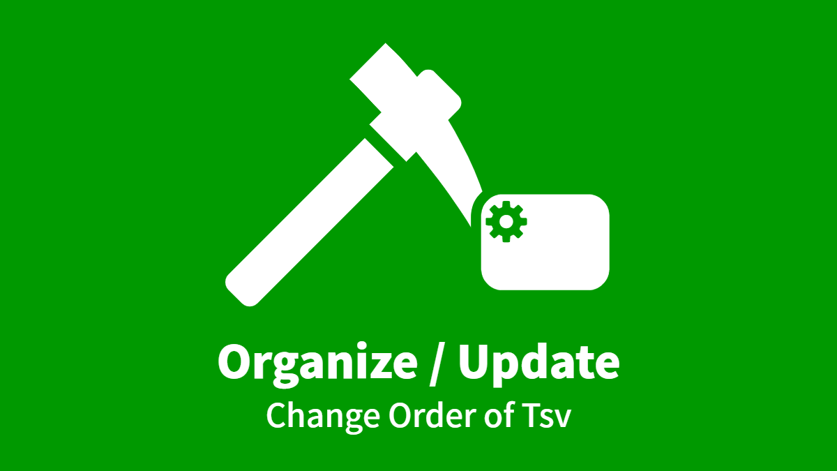 Change Order of Tsv