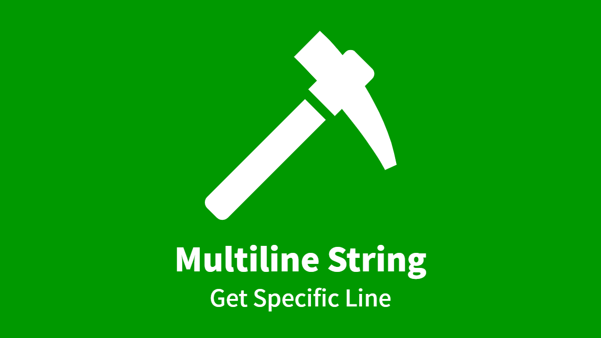 Multiline String, Get Specific Line