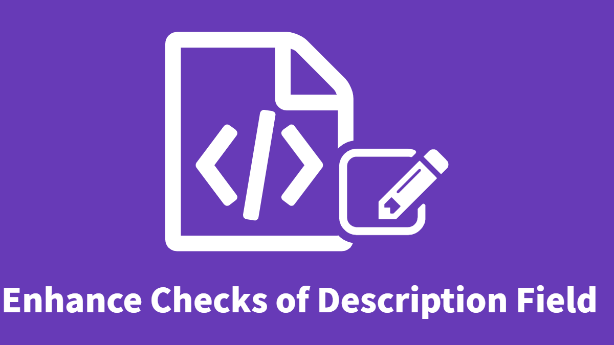 How to Handle Errors in the Description Field of Data Items (Ver. 12.2)