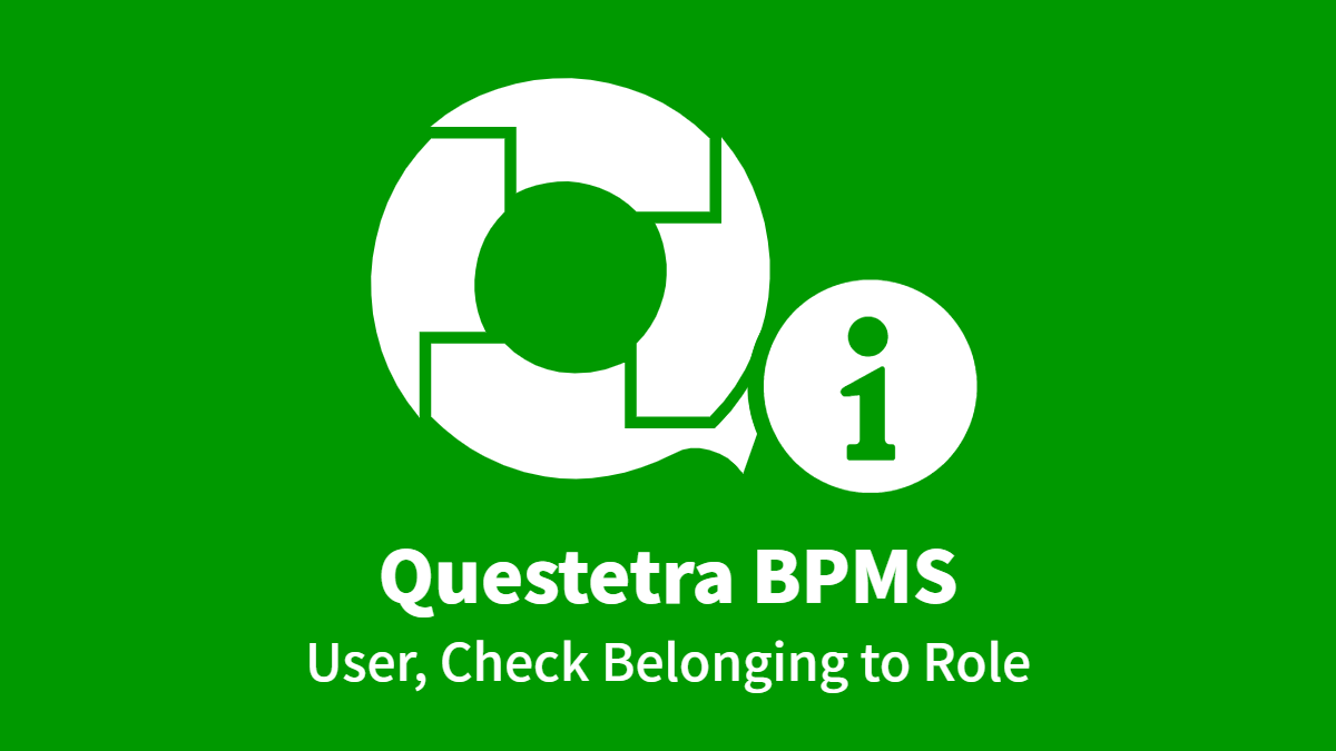 Questetra BPMS: User, Check Belonging to Role