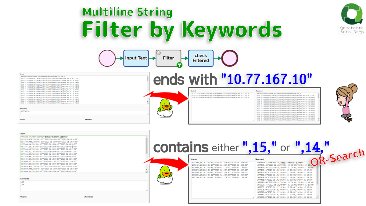 Multiline String, Filter by Keywords