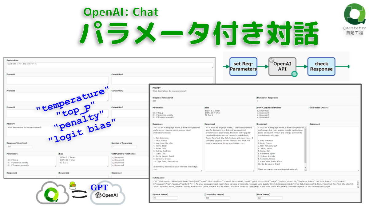 OpenAI: Chat, パラメータ付き対話