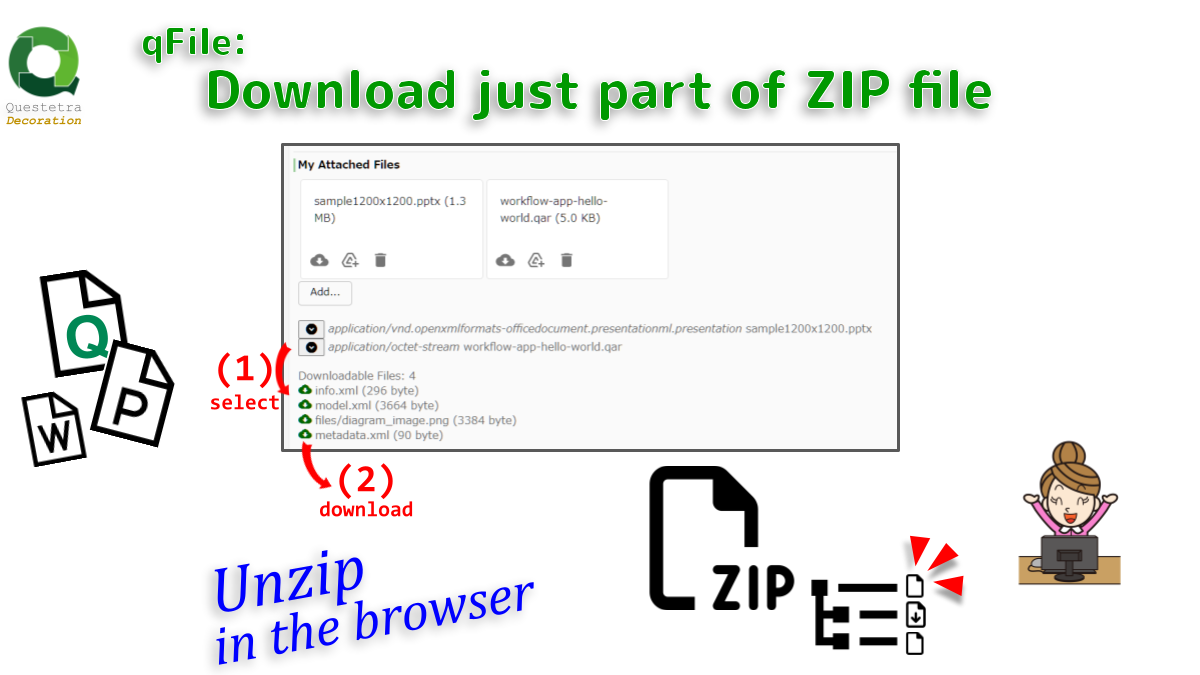 qFile: Download just part of ZIP file