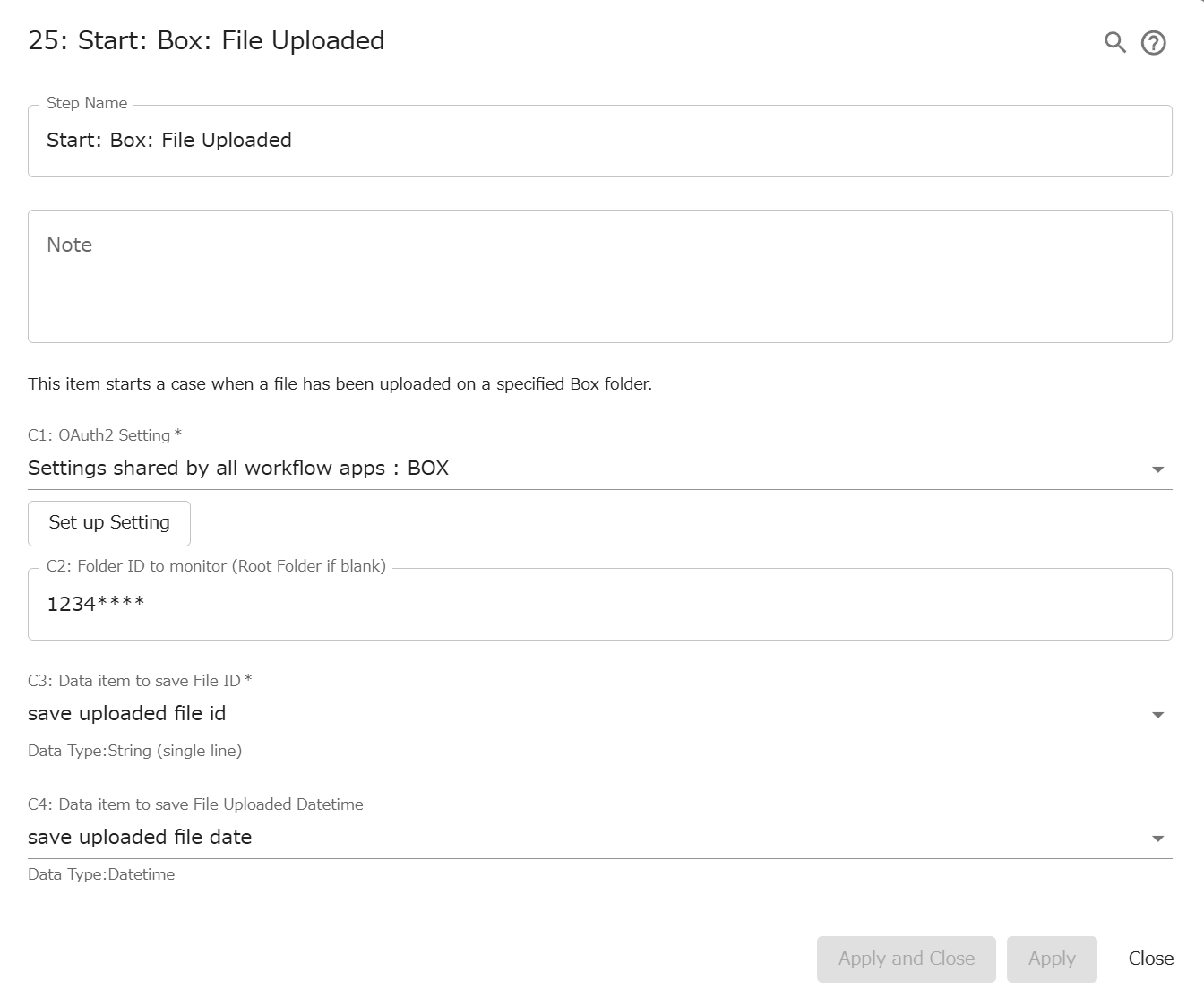 開始 Box ファイルアップロード時-en-18_0 – Questetra Support