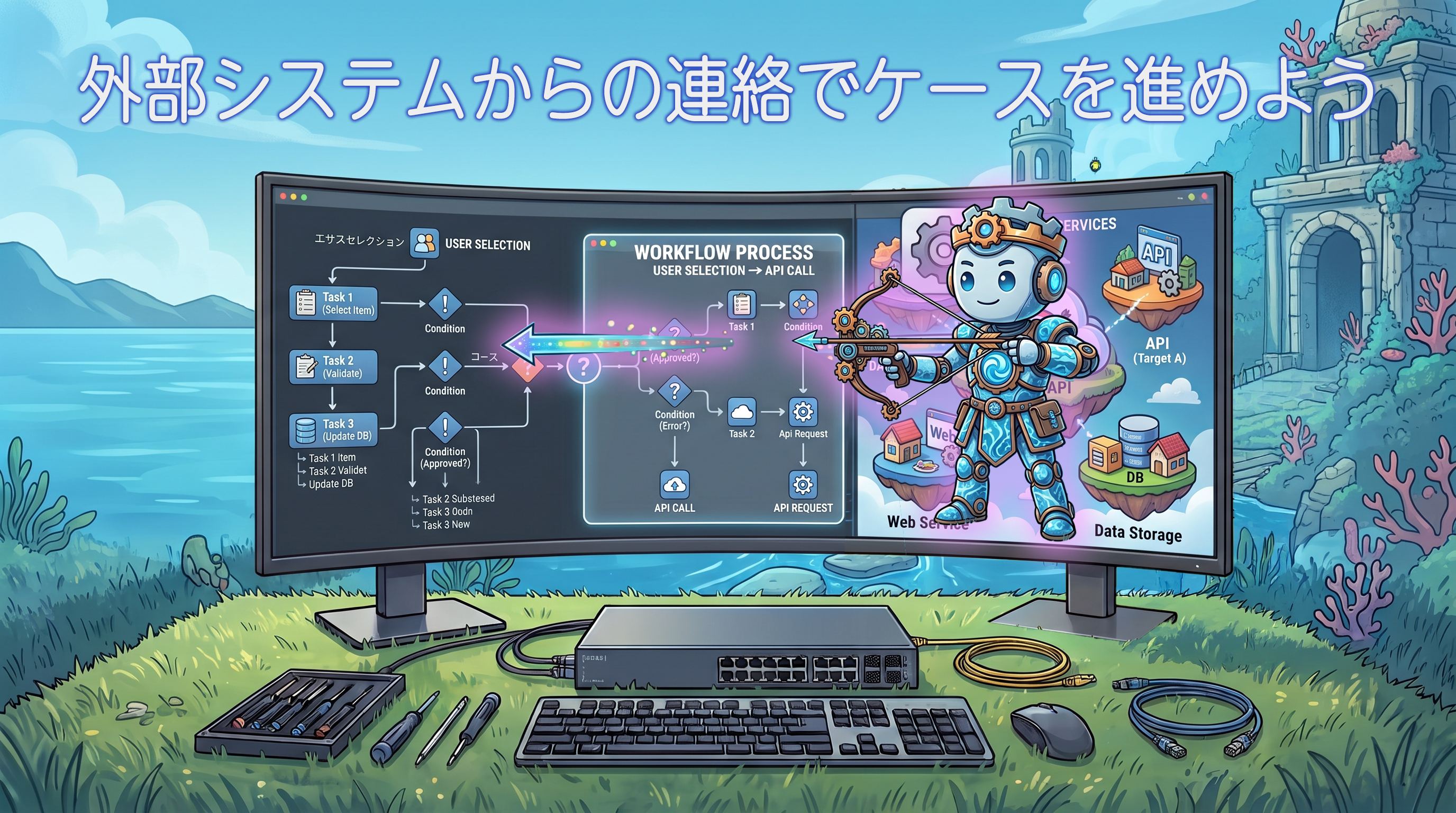 外部システムからの連絡でケースを進めよう(返答編)